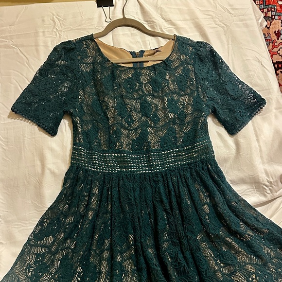 Darling Dresses & Skirts - Darling Teal Lace Dress